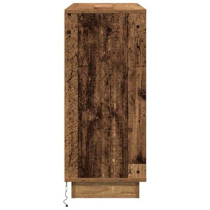 LED Sideboard Old Wood 90 x 32 x 75 cm Engineered Wood