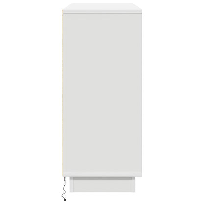 LED Sideboard White 90 x 32 x 75 cm Engineered Wood