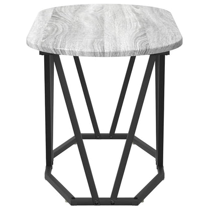 Coffee Table Grey 80 x 40 x 40.5 cm Engineered Wood and Metal