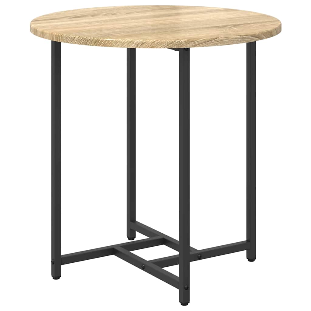 Side Table Set 2 pcs Sonoma Oak and Black