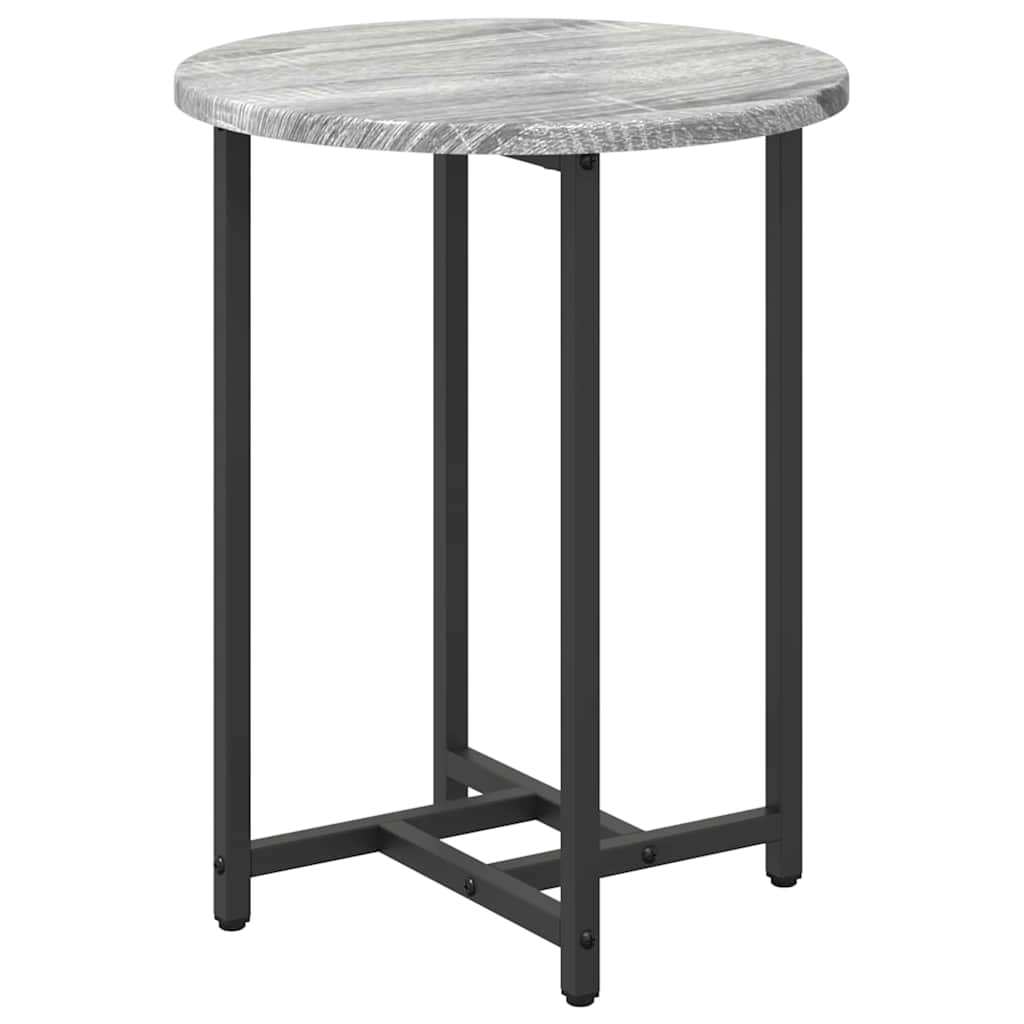 Side Table Set 2 pcs Grey Sonoma and Black