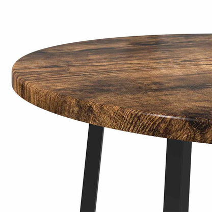 Side Table Set with Shelf 2 pcs Smoked Oak and Black