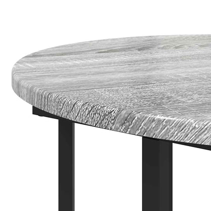 Side Table Set with Shelf 2 pcs Grey