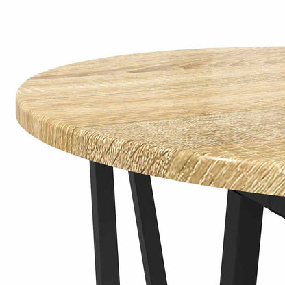 Side Table Set 2 pcs Sonoma Oak and Black