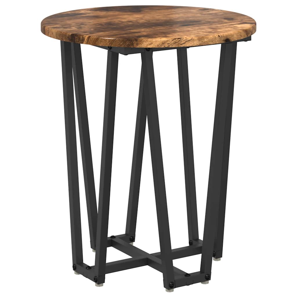 Side Table Set 2 pcs Smoked Oak and Black