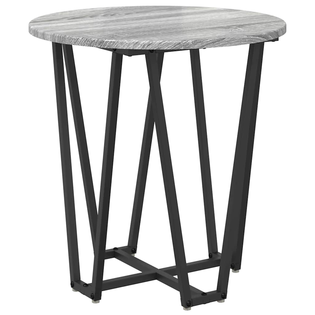 Side Table Set 2 pcs Grey Sonoma and Black