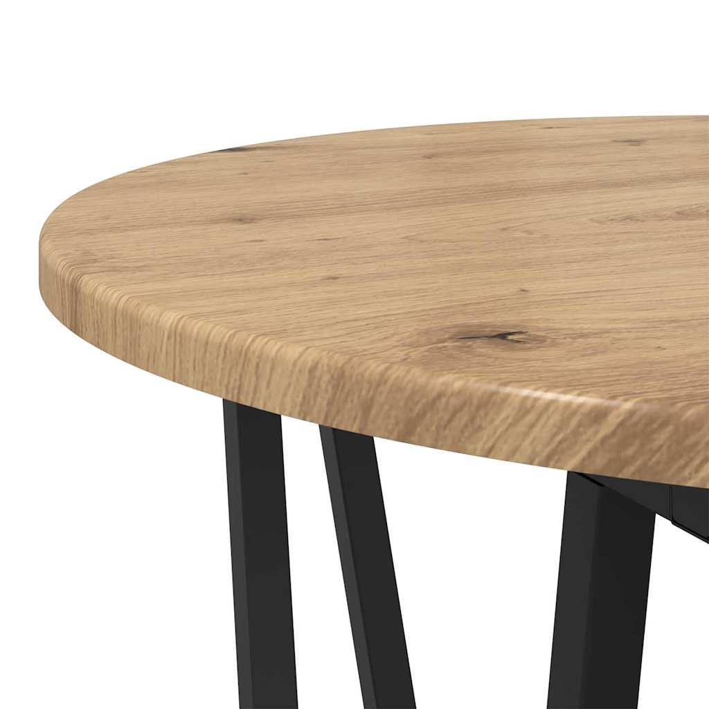 Side Table Set 2 pcs Artisan Oak and Black