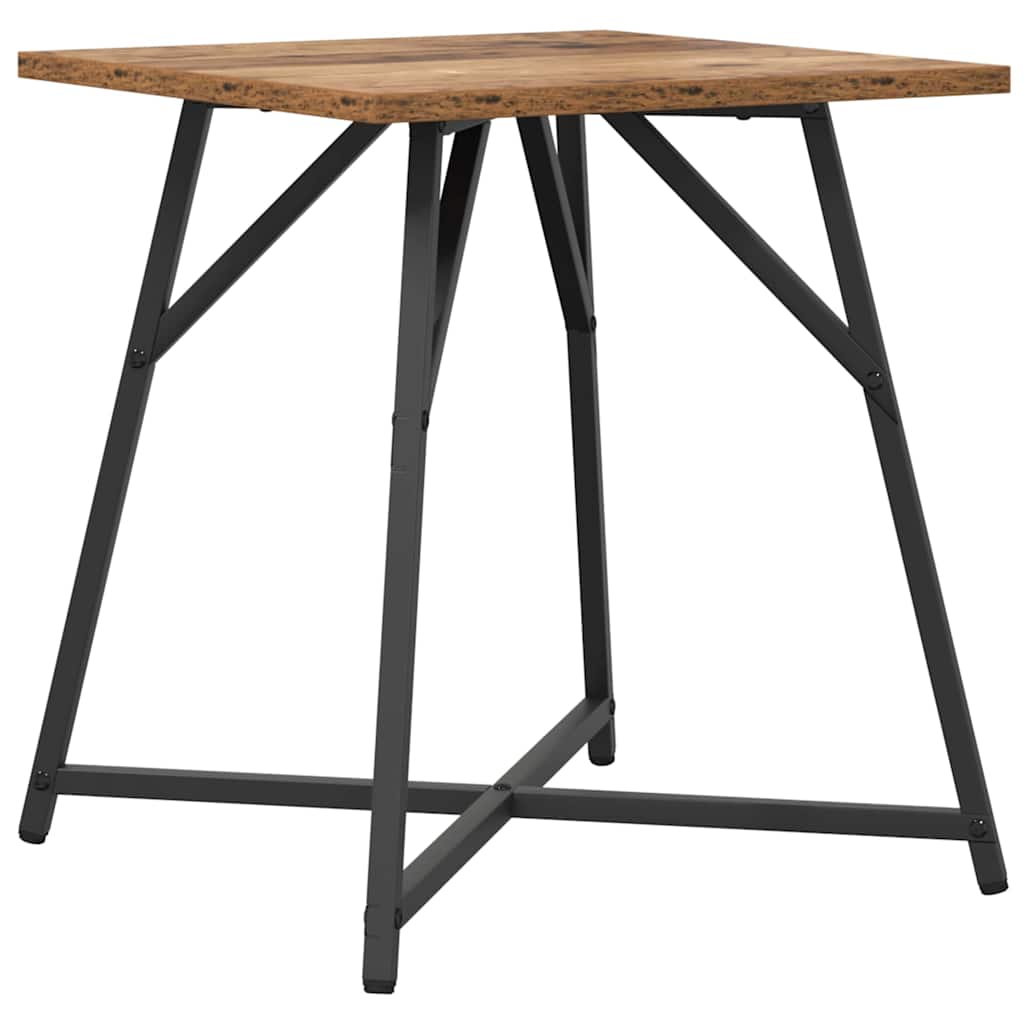 Side Table Set 2 pcs Old Wood and Black