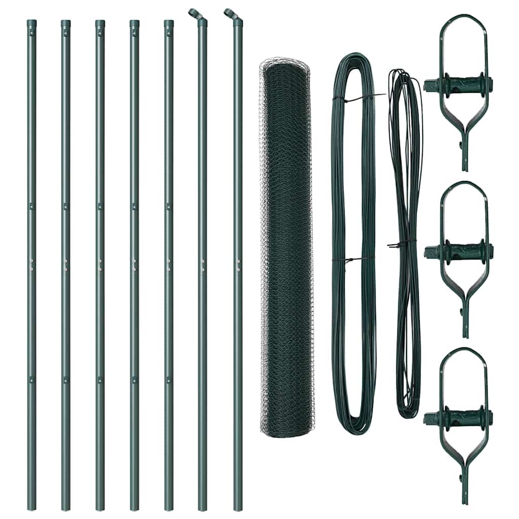 Fence Post Green 10 x 1.2 m (13 mm mesh) Steel and PVC