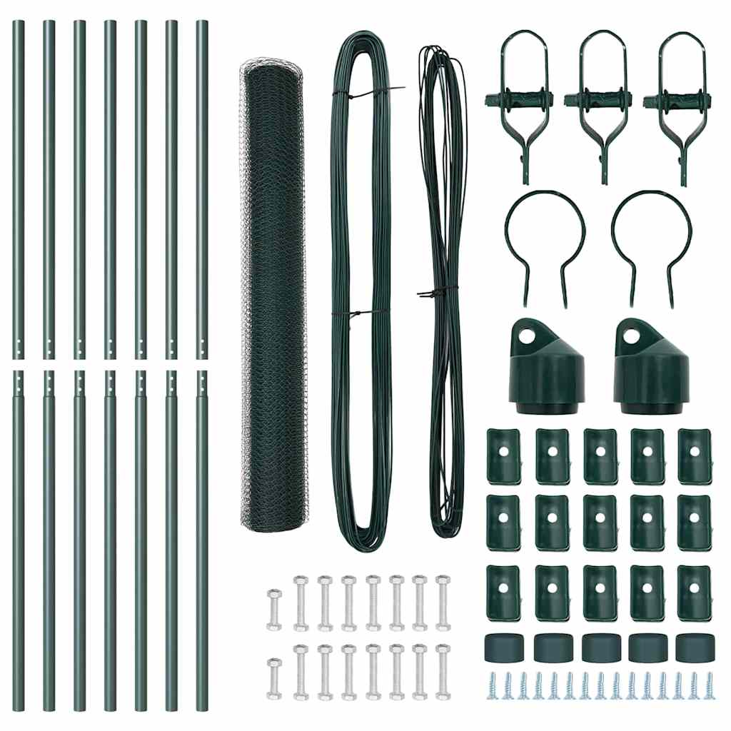 Fence Post Green 10 x 1.2 m (13 mm mesh) Steel and PVC