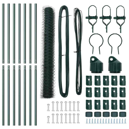 Fence Post Green 10 x 1.2 m (36 mm mesh) Steel and PVC