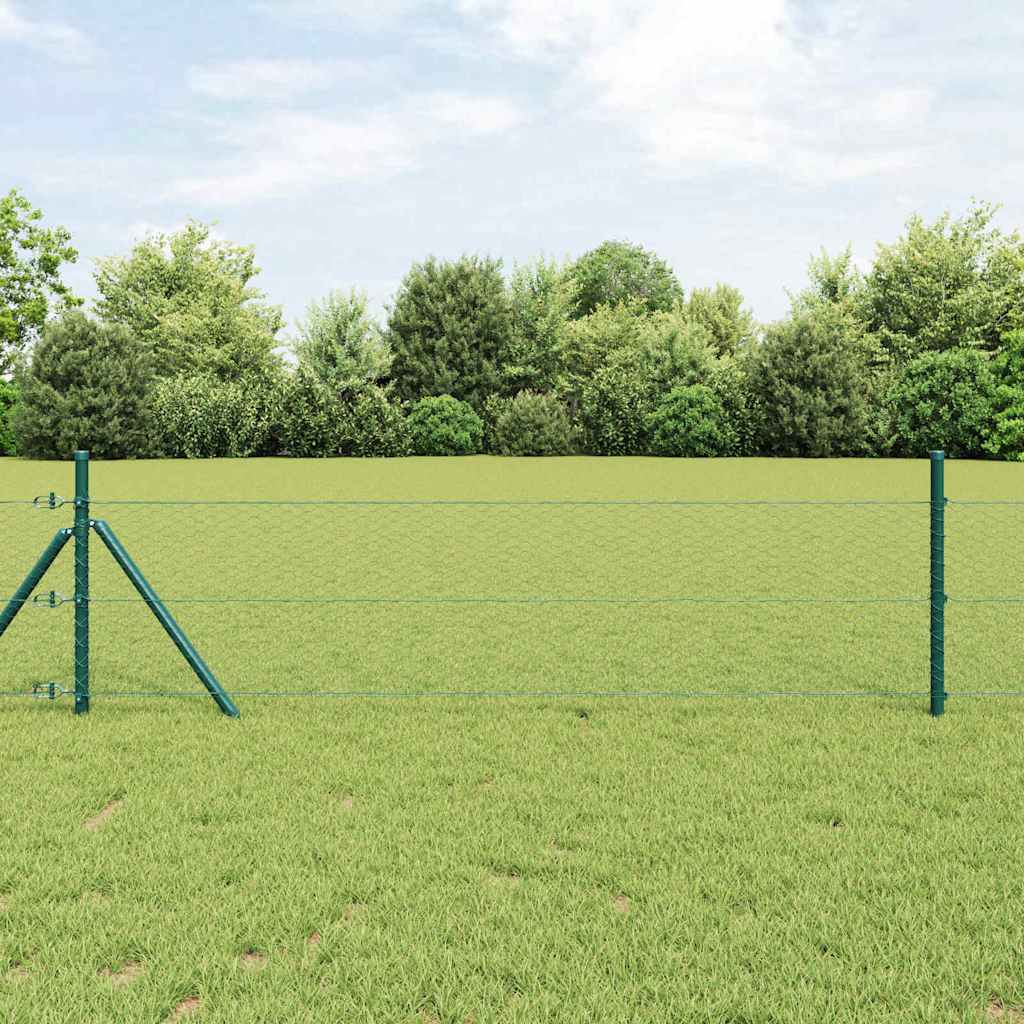 Fence Post Green 25 x 0.5 m (25 mm mesh) Steel