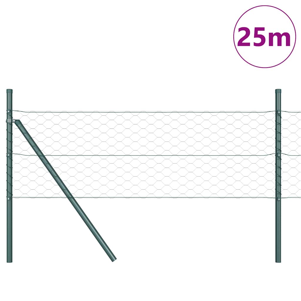 Fence Post Green 25 x 0.5 m (50 mm mesh) Steel