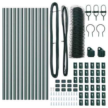 Fence Post Green 25 x 0.6 m (36 mm mesh) Steel and PVC