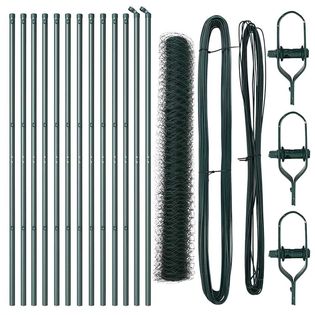 Fence Post Green 25 x 1 m (36 mm mesh) Steel