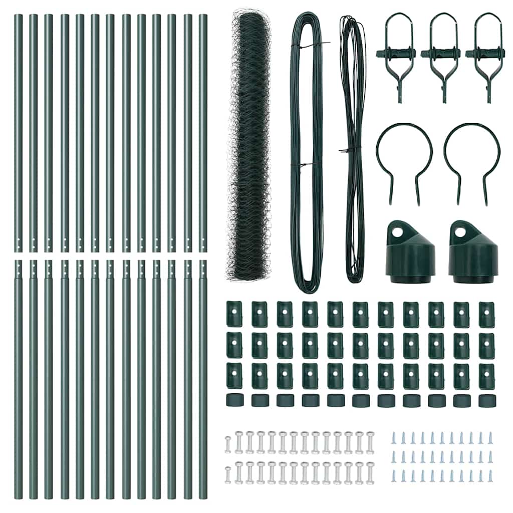 Fence Post Green 25 x 1 m (50 mm mesh) Steel