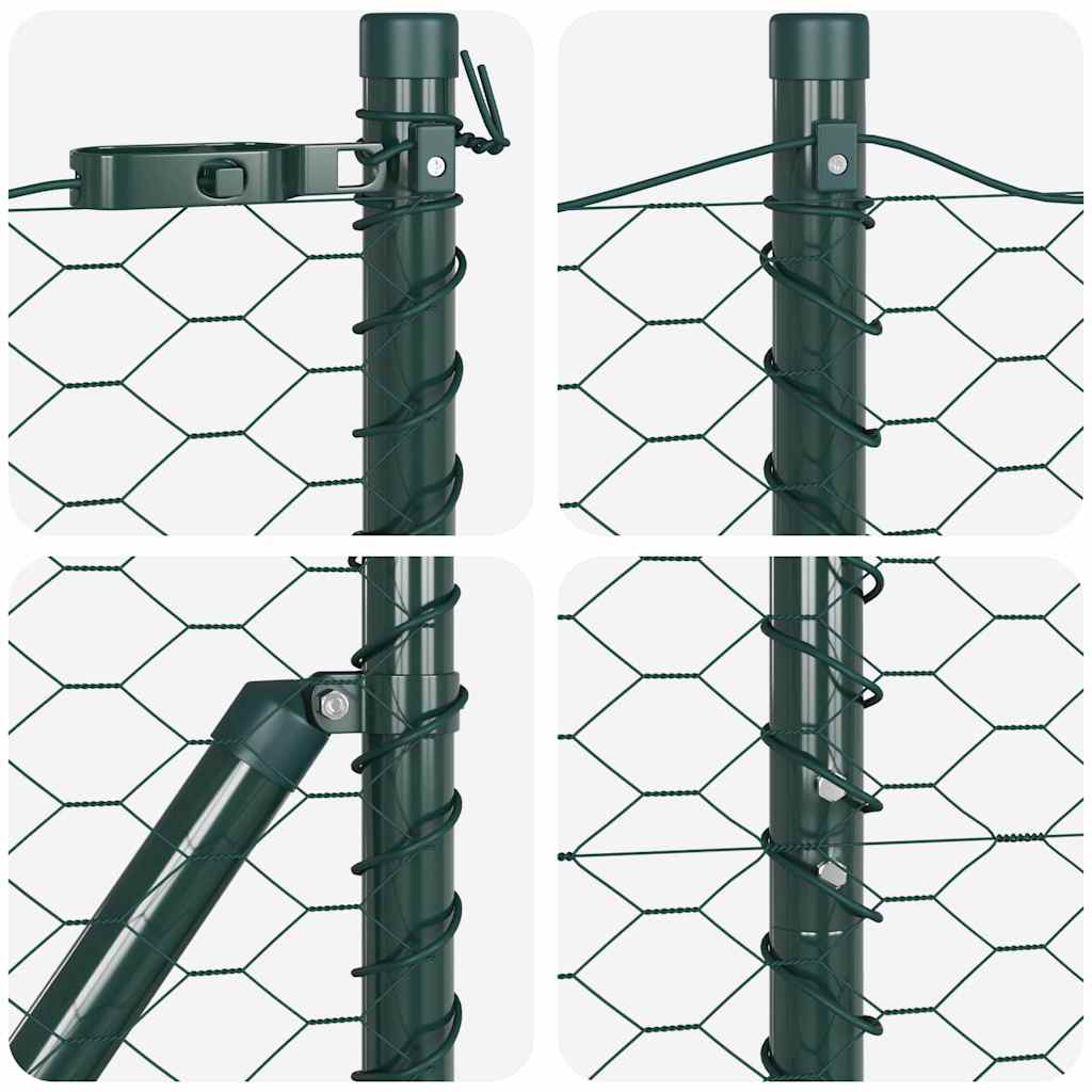 Fence Post Green 25 x 1.5 m (36 mm mesh) Steel