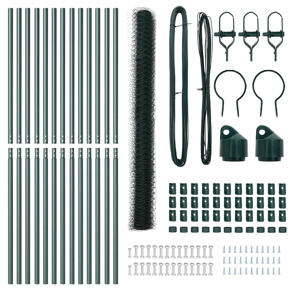 Fence Post Green 25 x 1.5 m (36 mm mesh) Steel