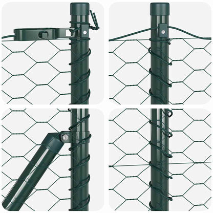 Fence Post Green 50 x 0.6 m (36 mm mesh) Steel and PVC