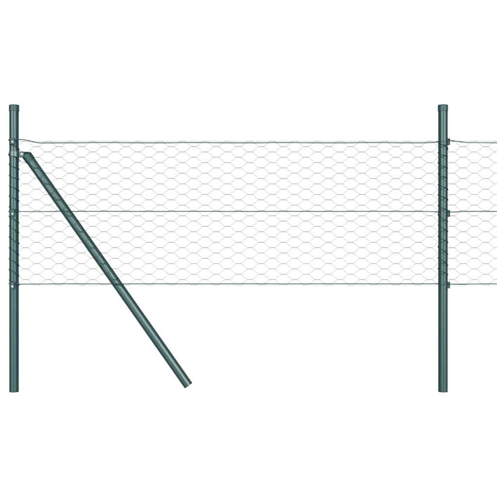 Fence Post Green 50 x 0.6 m (36 mm mesh) Steel and PVC