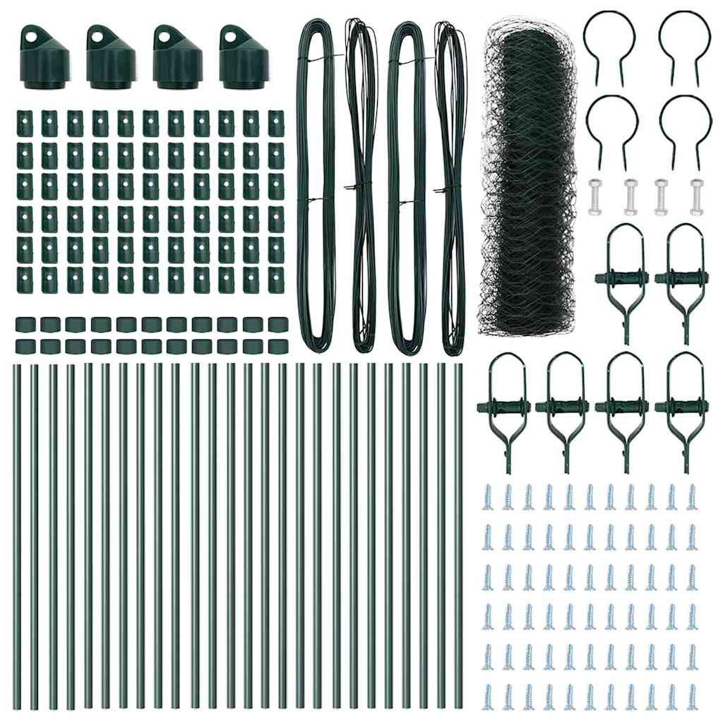 Fence Post Green 50 x 0.6 m (36 mm mesh) Steel and PVC
