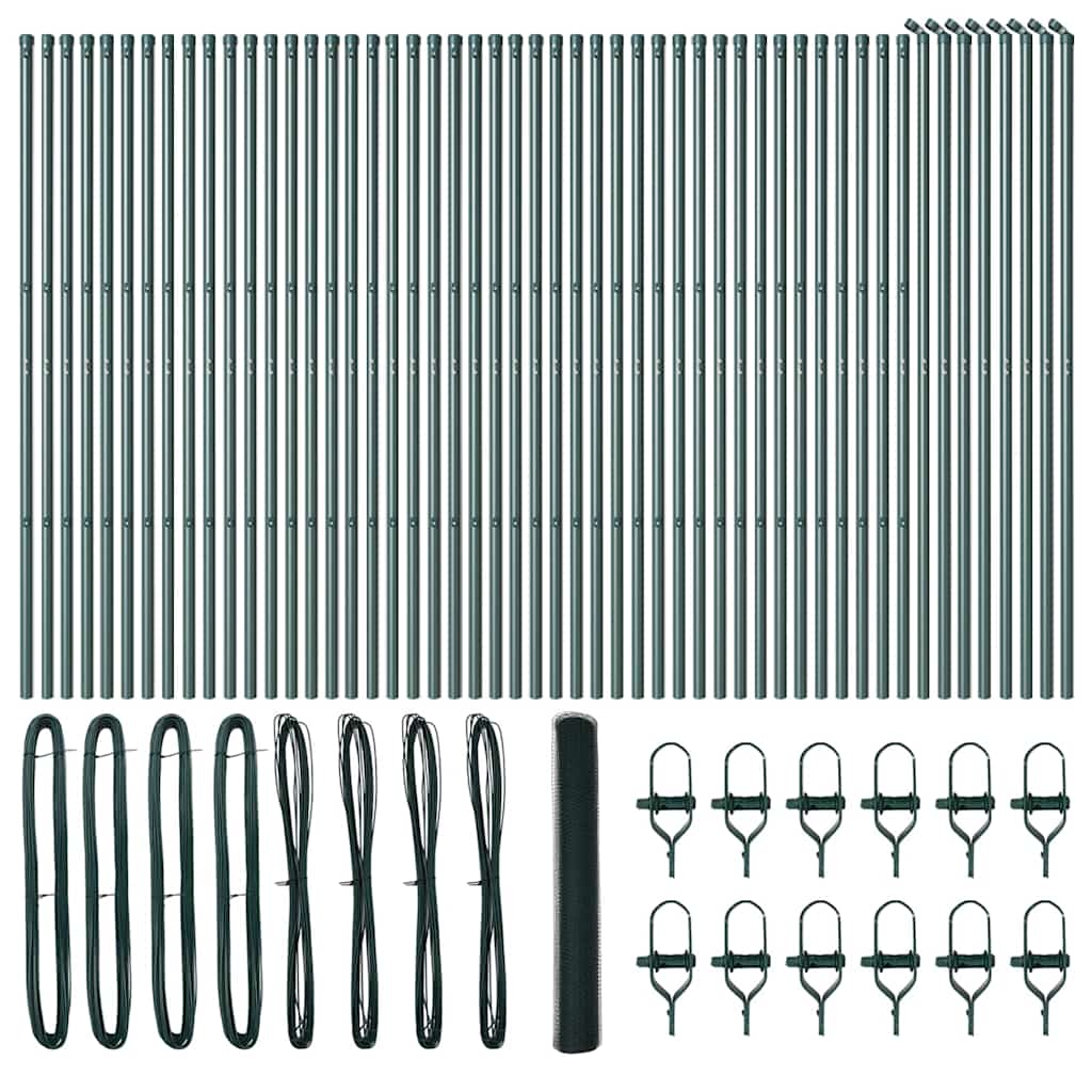 Ground Fix Welded Wire Fence 100 x 1 m (W x H) PVC-Coated Steel