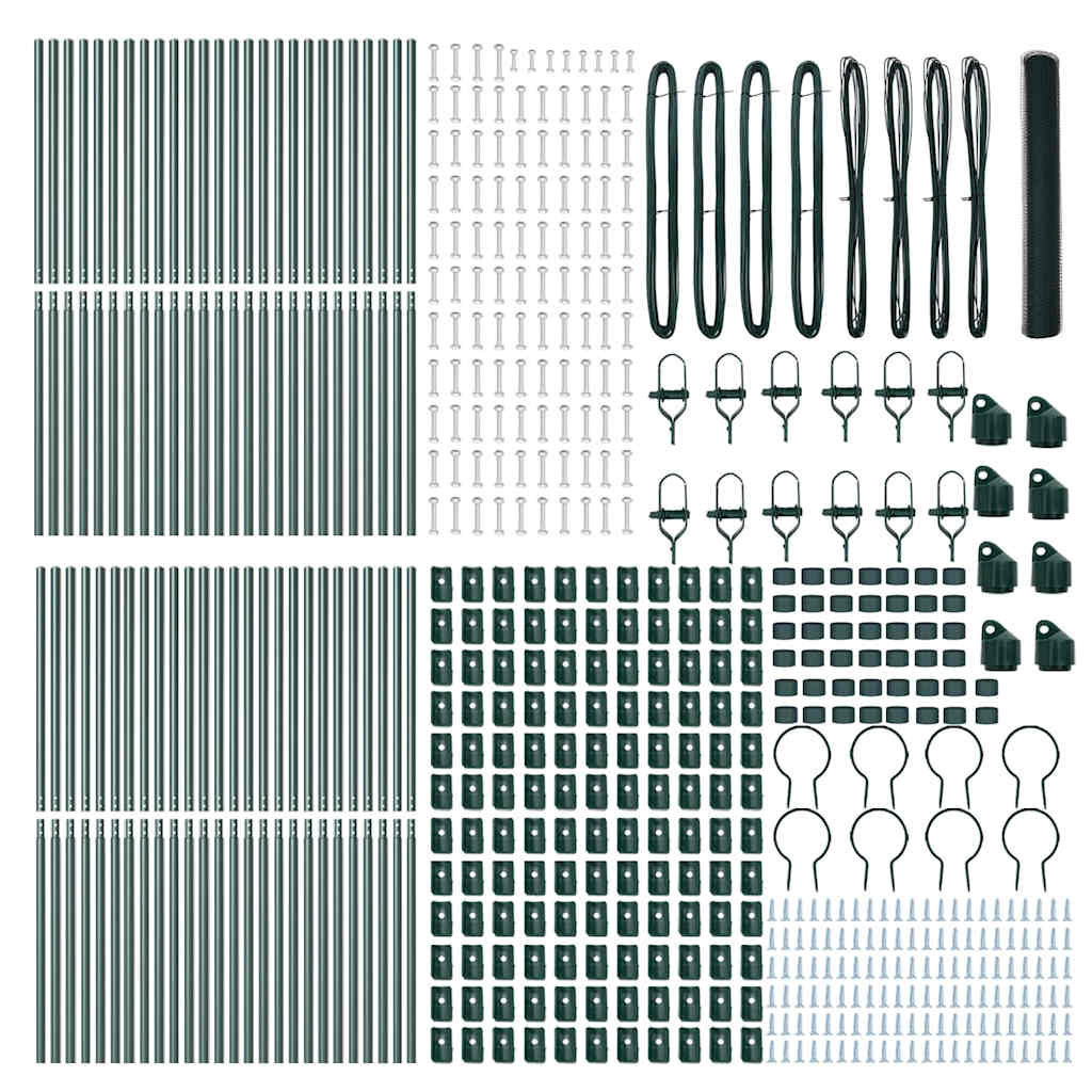 Ground Fix Welded Wire Fence 100 x 1 m (W x H) PVC-Coated Steel