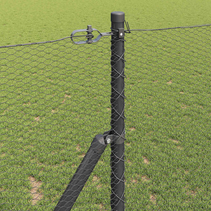 Ground Fix Welded Wire Fence 10 x 1 m (W x H) PVC-Coated Steel