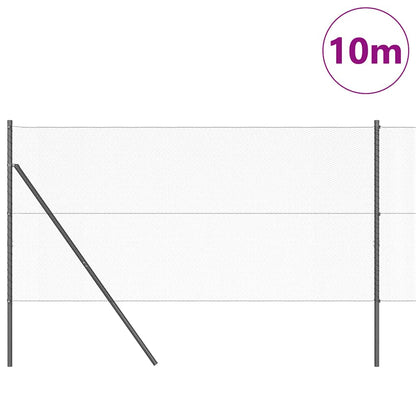 Ground Fix Welded Wire Fence 10 x 1 m (W x H) PVC-Coated Steel