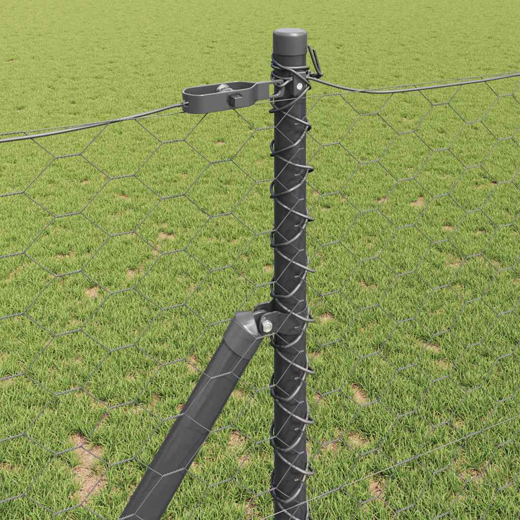 Ground Fix Welded Wire Fence 10 x 1 m (W x H) PVC-Coated Steel