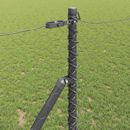 Ground Fix Welded Wire Fence 25 x 1 m (W x H) PVC-Coated Steel