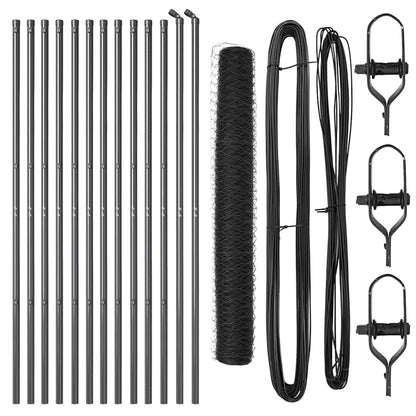 Ground Fix Welded Wire Fence 25 x 1 m (W x H) PVC-Coated Steel