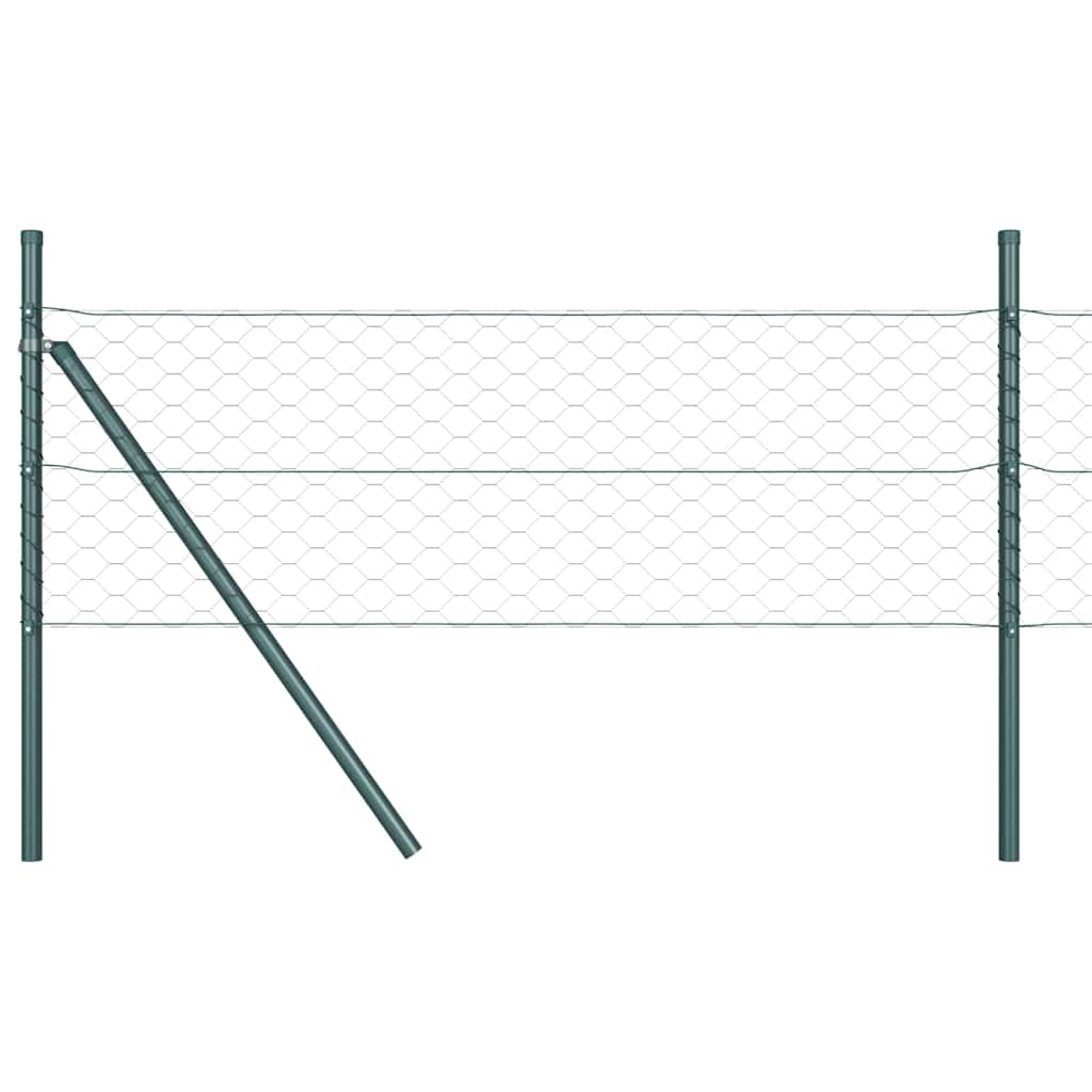 Fence Post Grey 50 x 0.8 m (50 mm mesh) Steel and PVC