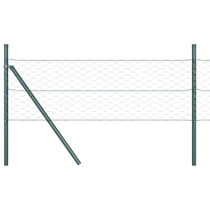 Fence Post Grey 50 x 0.8 m (50 mm mesh) Steel and PVC