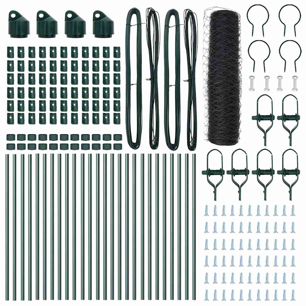 Fence Post Grey 50 x 0.8 m (50 mm mesh) Steel and PVC