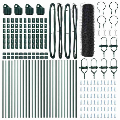 Fence Post Grey 50 x 0.8 m (50 mm mesh) Steel and PVC