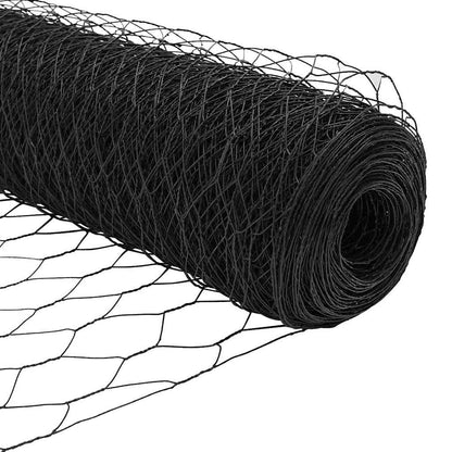 Fence Post Grey 100 x 0.6 m (36 mm mesh) Steel and PVC