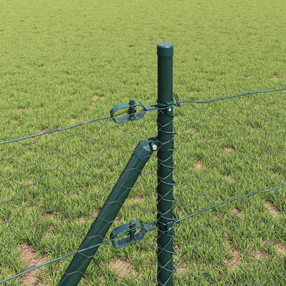 Fence Post Grey 100 x 0.6 m (36 mm mesh) Steel and PVC