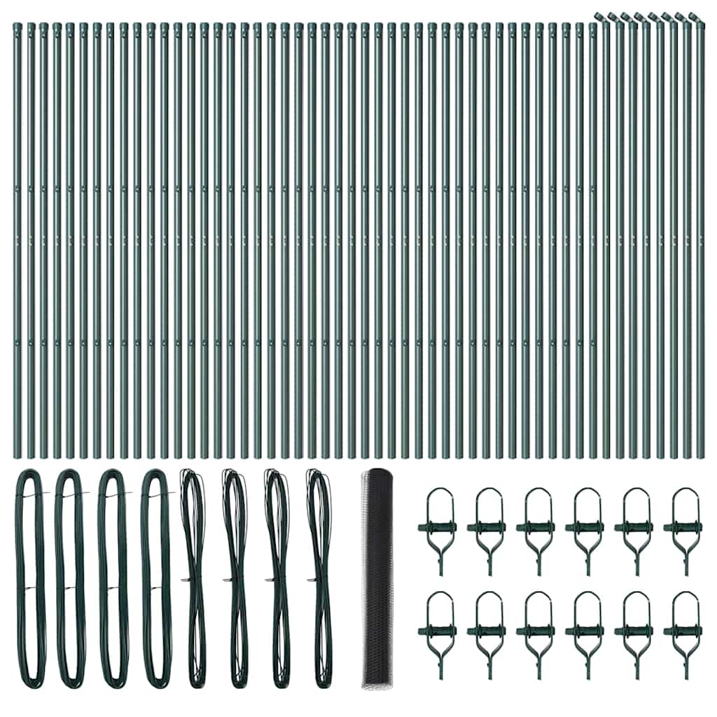 Ground Fix Welded Wire Fence 100 x 1 m (W x H) PVC-Coated Steel