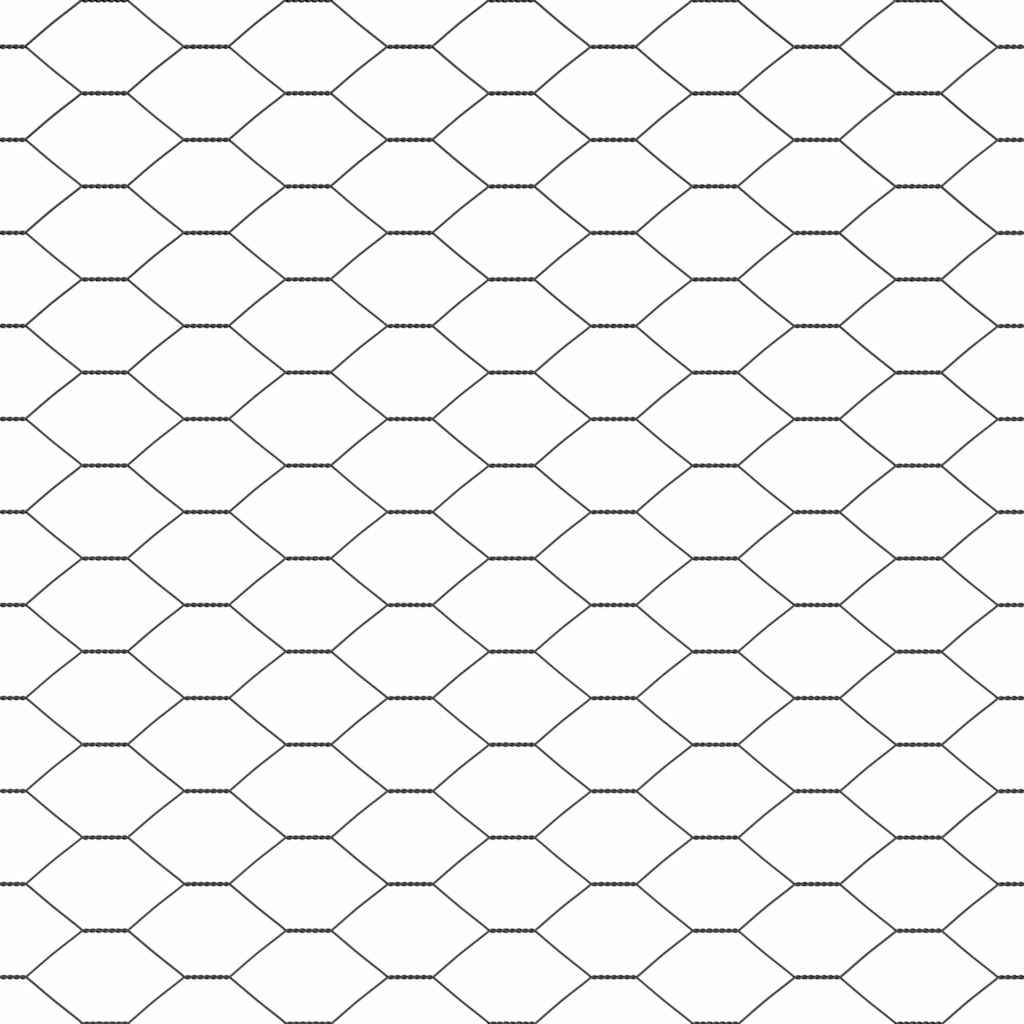 Hexagonal Fence Ground Fix 100 x 1.5 m PVC-Coated Steel Grey
