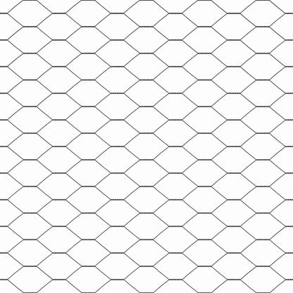 Hexagonal Fence Ground Fix 100 x 1.5 m PVC-Coated Steel Grey