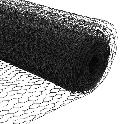 Hexagonal Fence Ground Fix 100 x 1.5 m PVC-Coated Steel Grey