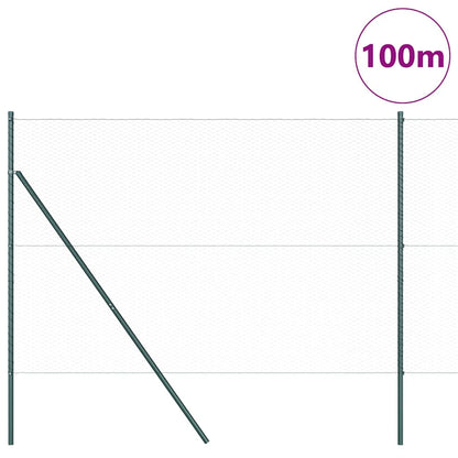 Hexagonal Fence Ground Fix 100 x 1.5 m PVC-Coated Steel Grey