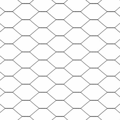 Hexagonal Fence Ground Fix 100 x 1.5 m PVC-Coated Steel Grey