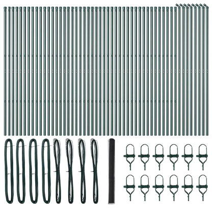Hexagonal Fence Ground Fix 100 x 1.5 m PVC-Coated Steel Grey
