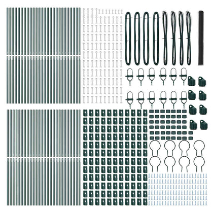 Hexagonal Fence Ground Fix 100 x 1.6 m PVC-Coated Steel Grey
