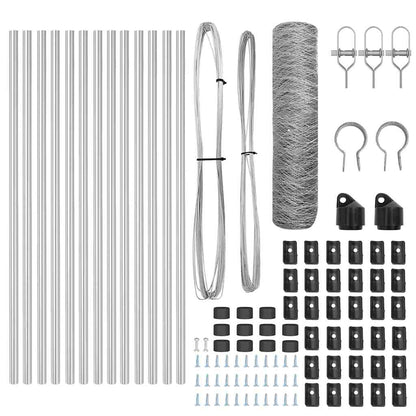 Fence Post Silver 25 x 0.5 m (36 mm mesh) Steel