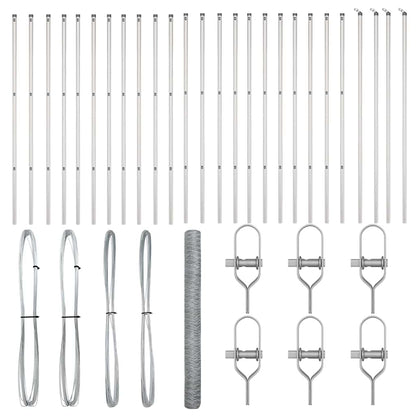 Fence Post Silver 50 x 1.6 m (36 mm mesh) Steel