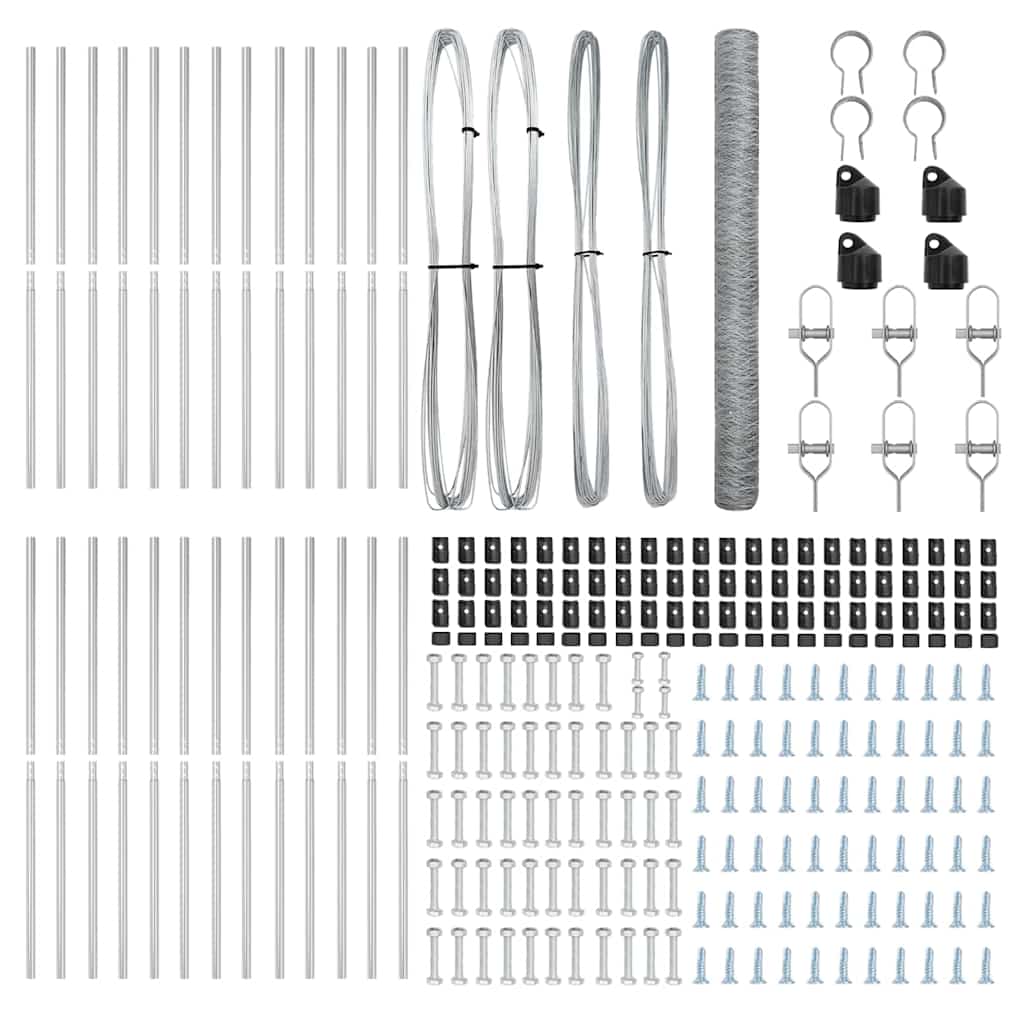 Fence Post Silver 50 x 1.6 m (36 mm mesh) Steel