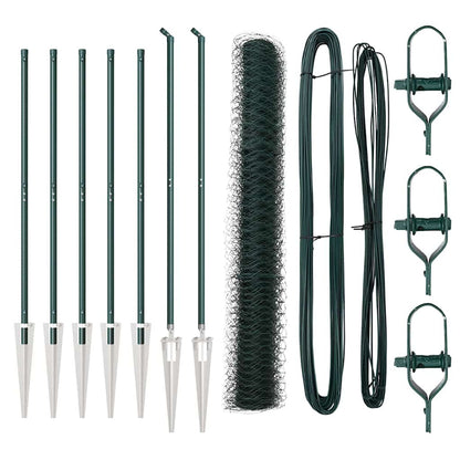Welded Wire Fence with Spikes 10 x 1 m (W x H) PVC-Coated Steel